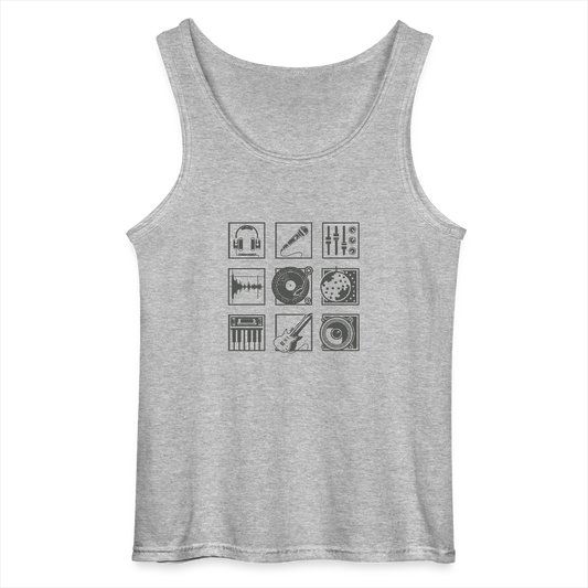 Gildan mannen tanktop - grijs gemêleerd