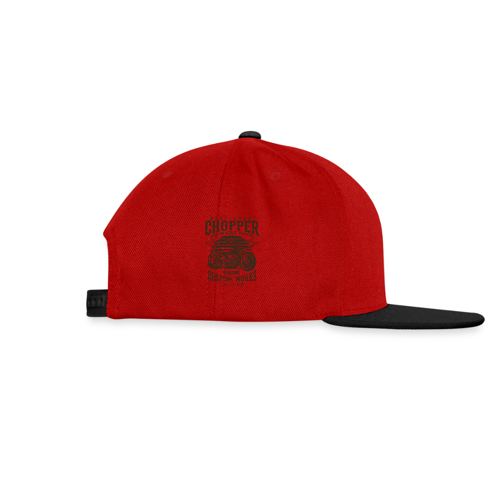 Snapback cap - rood/zwart