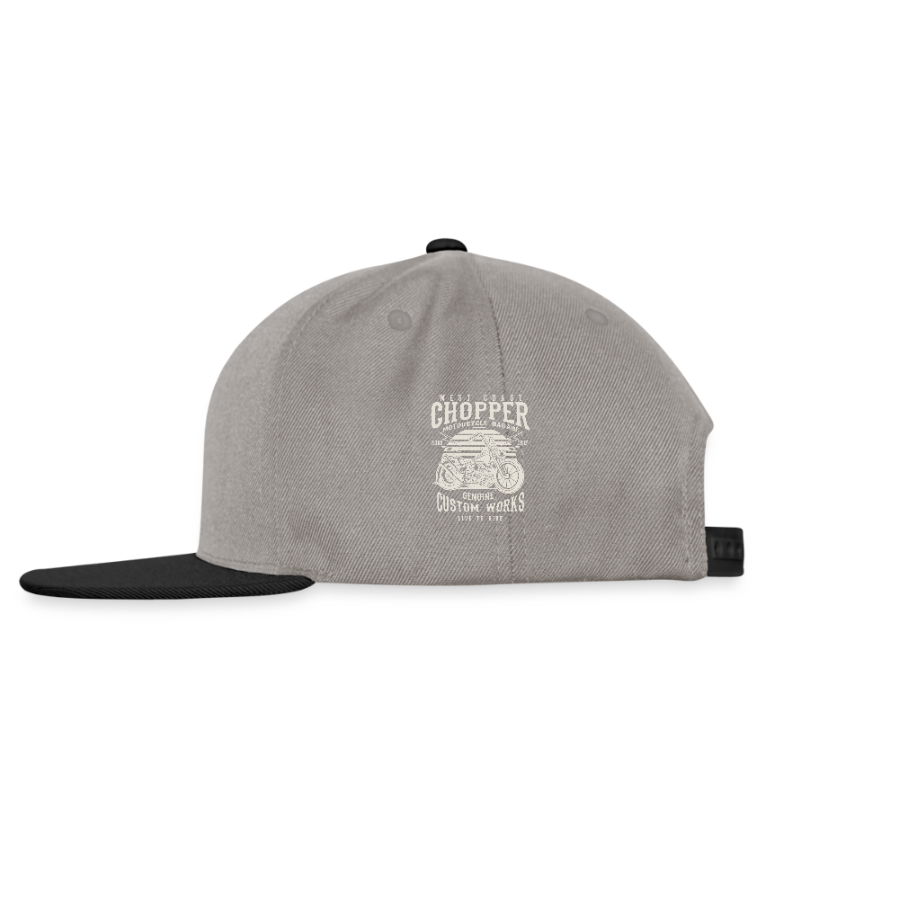 Snapback cap - grafietgrijs/zwart