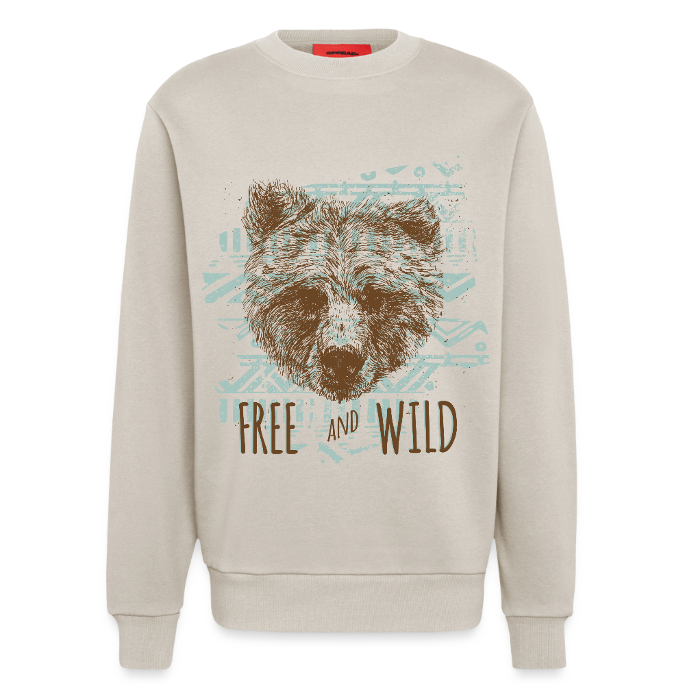 Organic relaxed crewneck made in EU - WARM CLAY