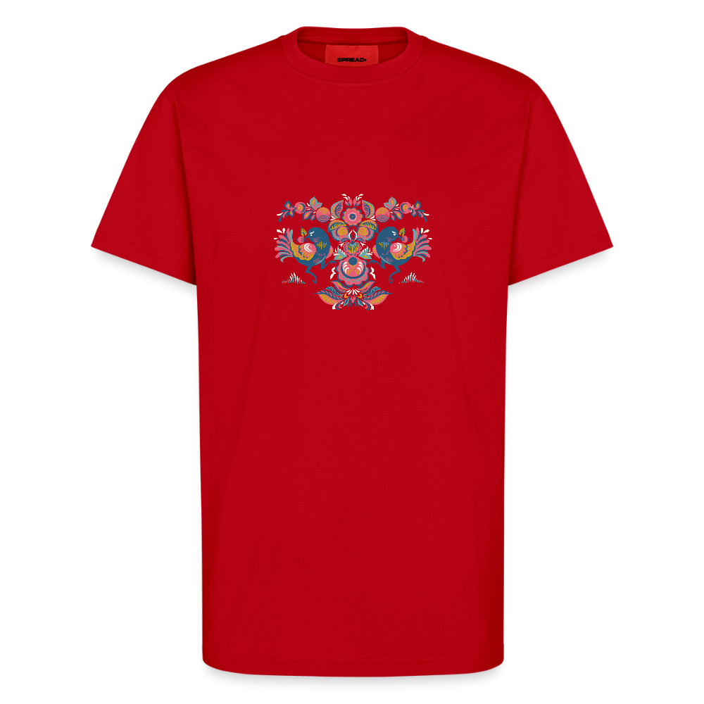 Organic relaxed T-shirt made in EU - rood