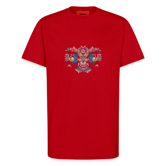 Organic relaxed T-shirt made in EU - rood