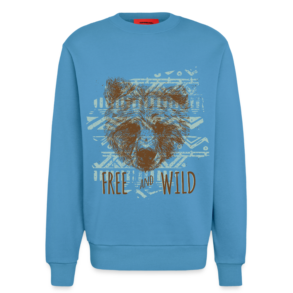 Organic relaxed crewneck made in EU -  Sol Blue