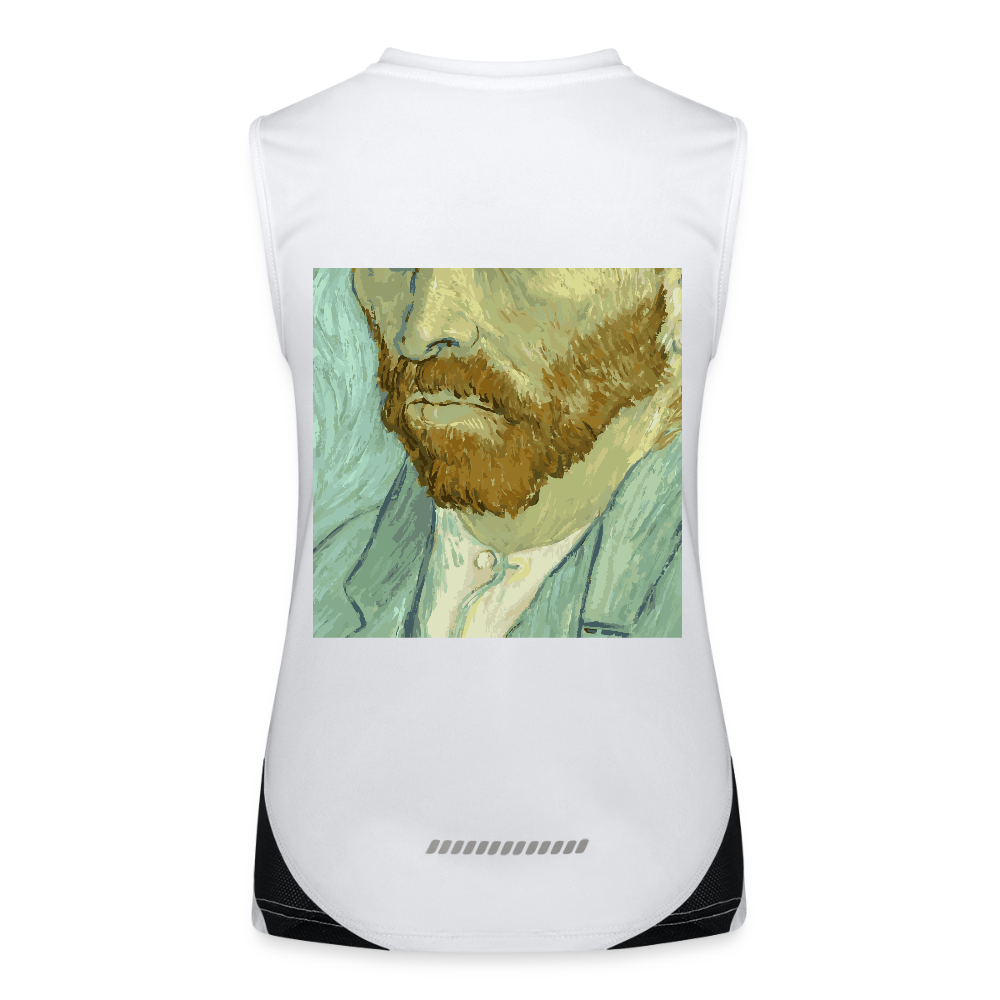 Functionele contrasterende tanktop voor vrouwen - wit/zwart