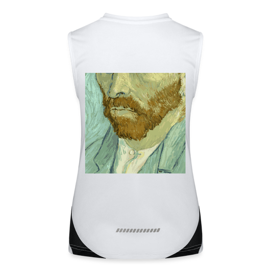 Functionele contrasterende tanktop voor vrouwen - wit/zwart