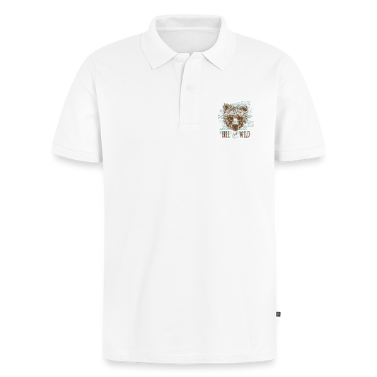 Mannen Premium Bio Poloshirt - wit