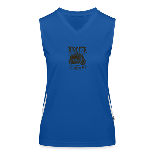 Functionele contrasterende tanktop voor vrouwen - royal/wit