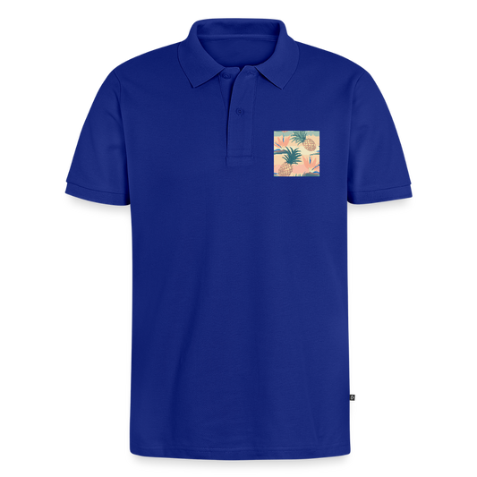 Mannen Premium Bio Poloshirt - koningsblauw