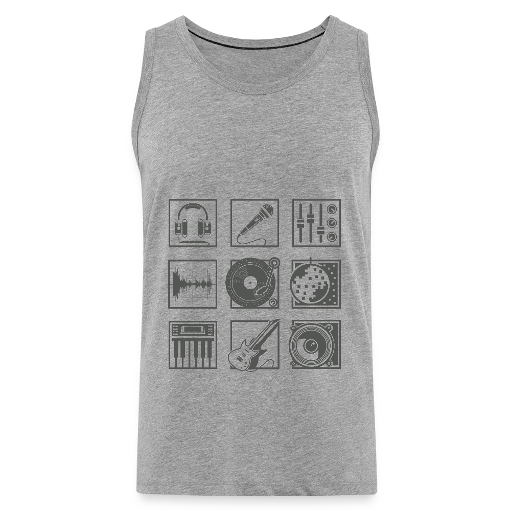 Mannen Premium tank top - grijs gemêleerd