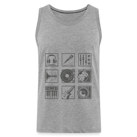 Mannen Premium tank top - grijs gemêleerd