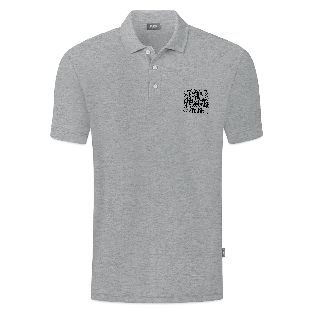JAKO Mannen Polo Organic - grijs gemêleerd