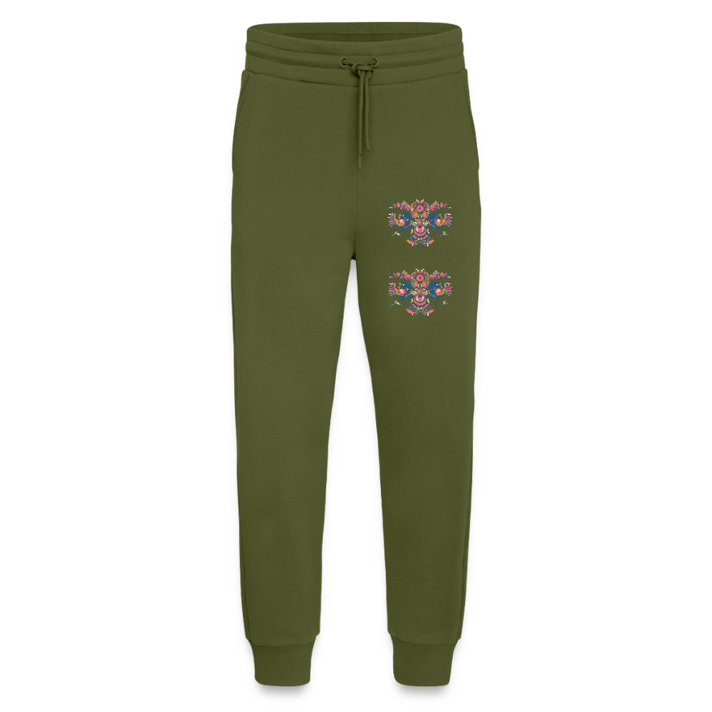 Organic relaxed joggingbroek made in EU - MOSS GREEN