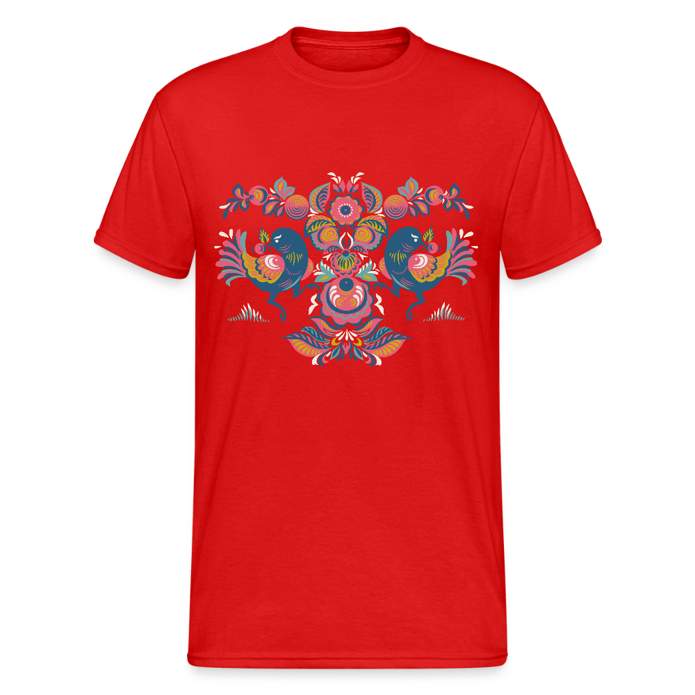 Mannen Gildan Heavy T-shirt - rood