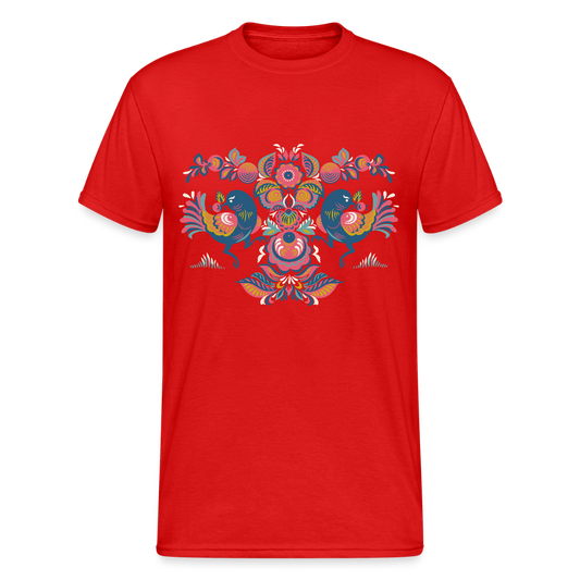 Mannen Gildan Heavy T-shirt - rood