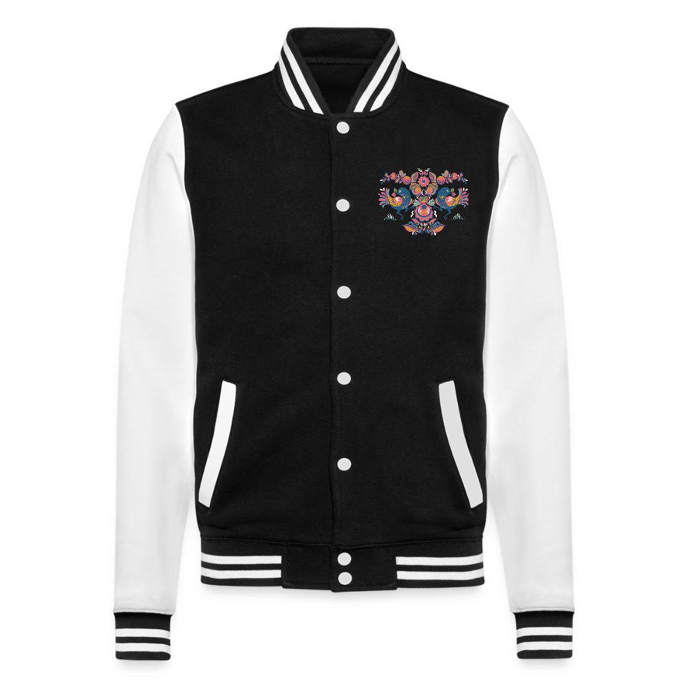 College sweatjacket - zwart/wit