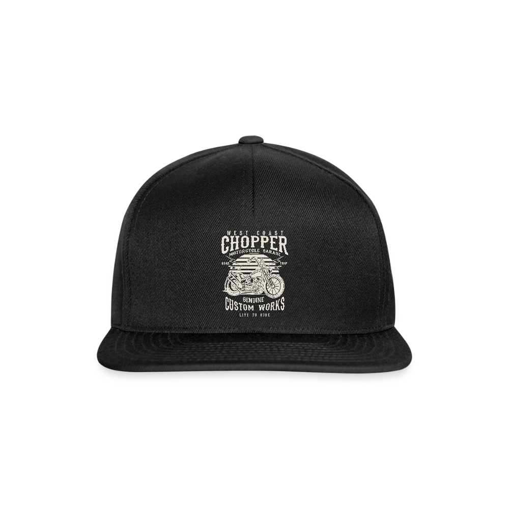 Snapback cap - zwart/zwart