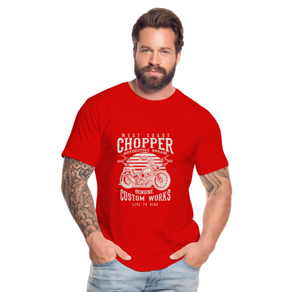 Mannen premium biologisch T-shirt - rood