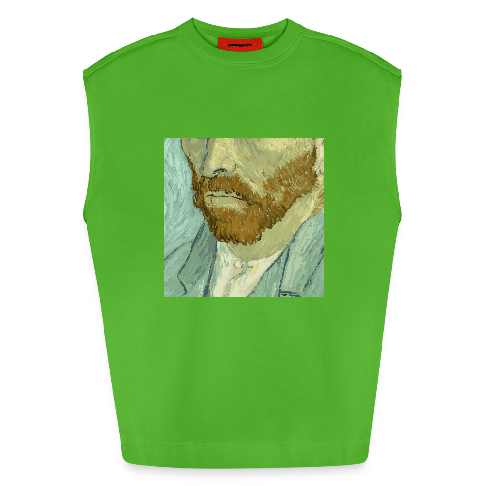 Heavyweight oversized organic tanktop made in EU Unisex - Apple Neon