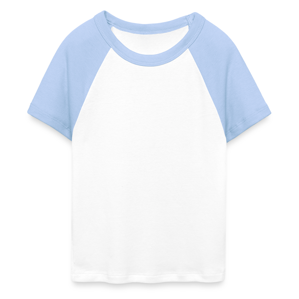 Vrouwen cropped Baby Tee - wit/lichtblauw