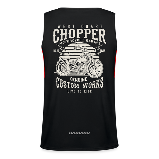 Functionele contrasterende tanktop voor mannen - zwart/rood