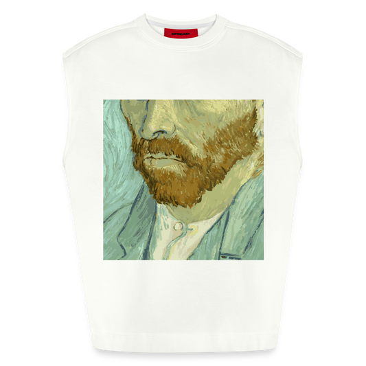 Heavyweight oversized organic tanktop made in EU - OFF WHITE