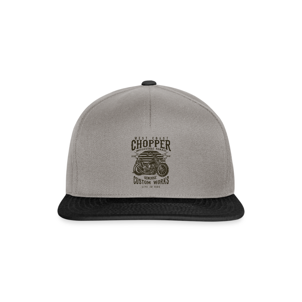 Snapback cap - grafietgrijs/zwart