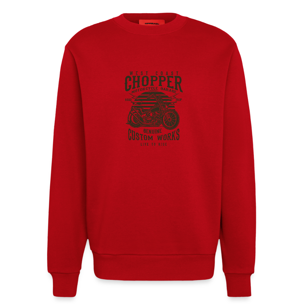 Organic relaxed crewneck made in EU - rood