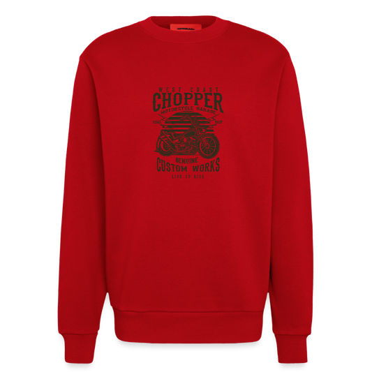 Organic relaxed crewneck made in EU - rood