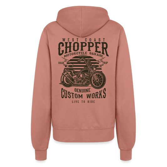 Vrouwen ziphoodie - altrosa