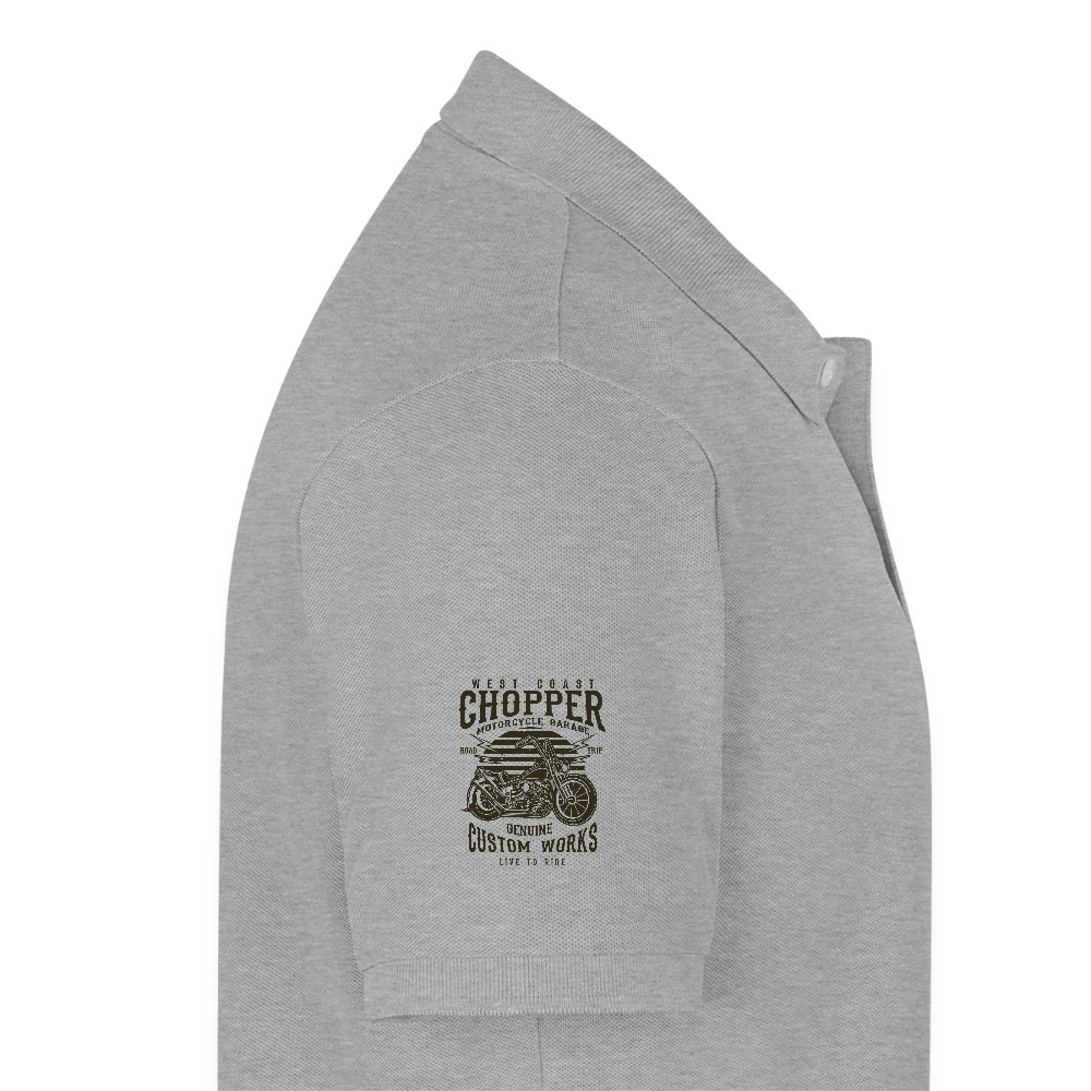 Mannen Premium Bio Poloshirt - grijs gemêleerd