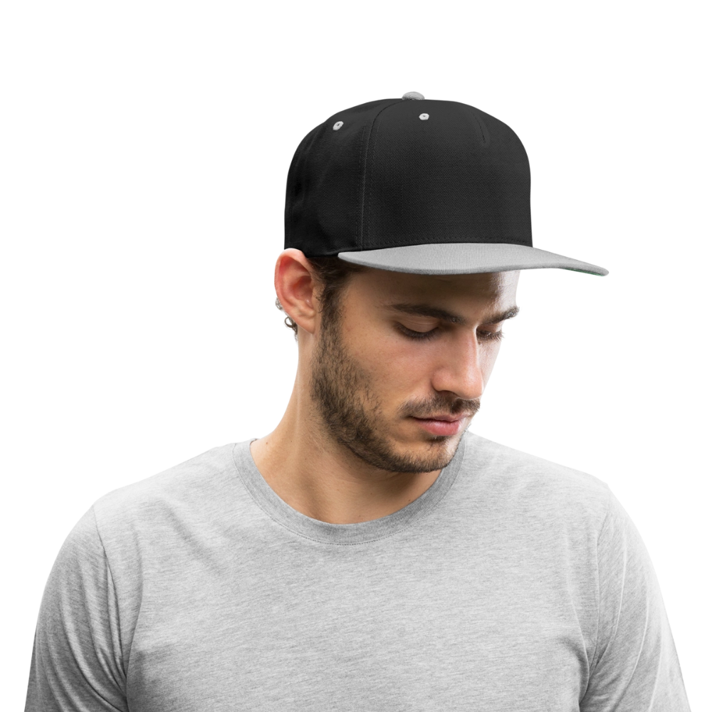 Contrast snapback cap - zwart/grijs