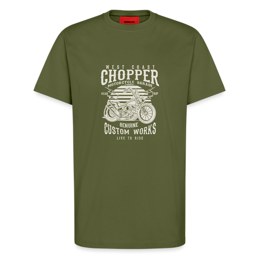 Organic relaxed T-shirt made in EU - MOSS GREEN