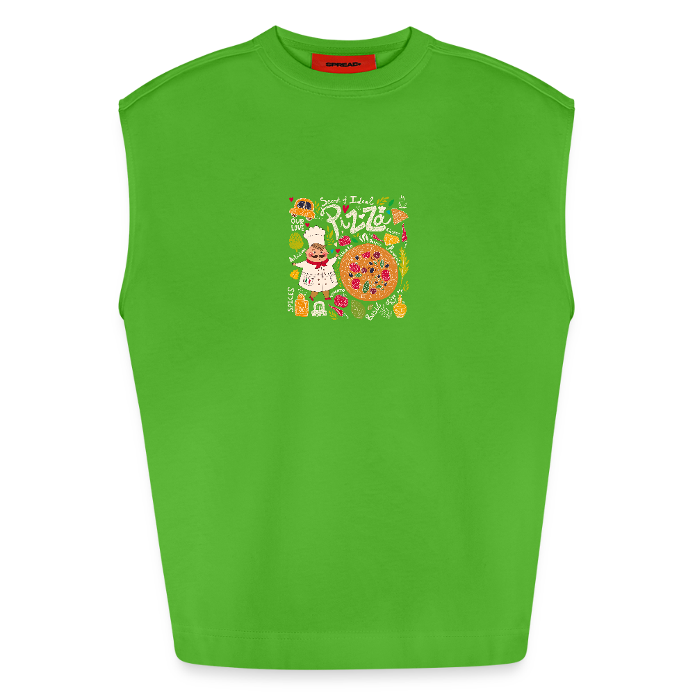 Heavyweight oversized organic tanktop made in EU Unisex - Apple Neon