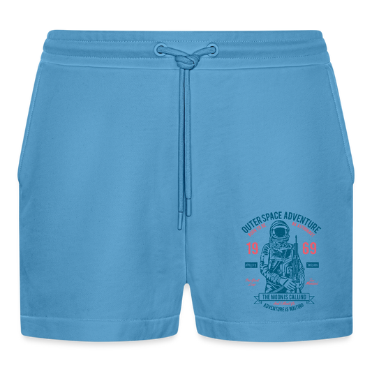 Organic relaxed cropped shorts made in EU -  Sol Blue