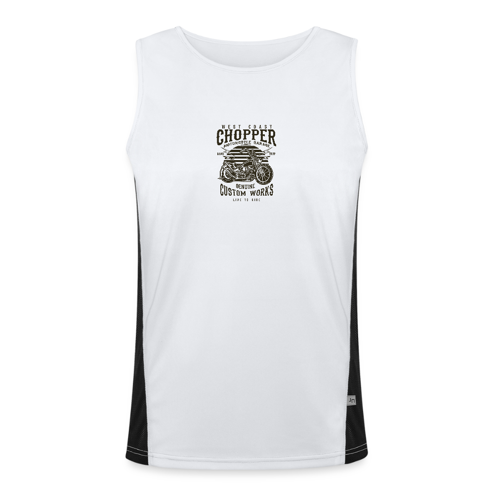 Functionele contrasterende tanktop voor mannen - wit/zwart