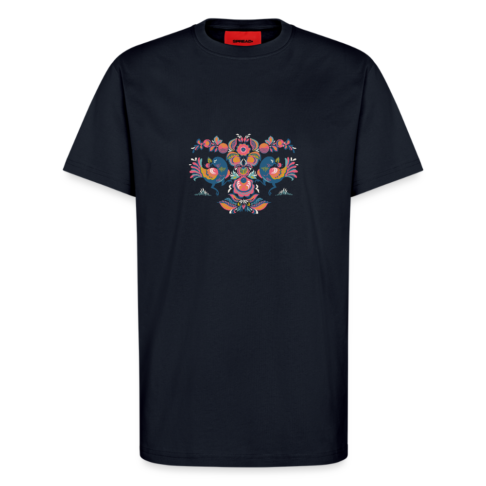 Organic relaxed T-shirt made in EU - DARK NAVY