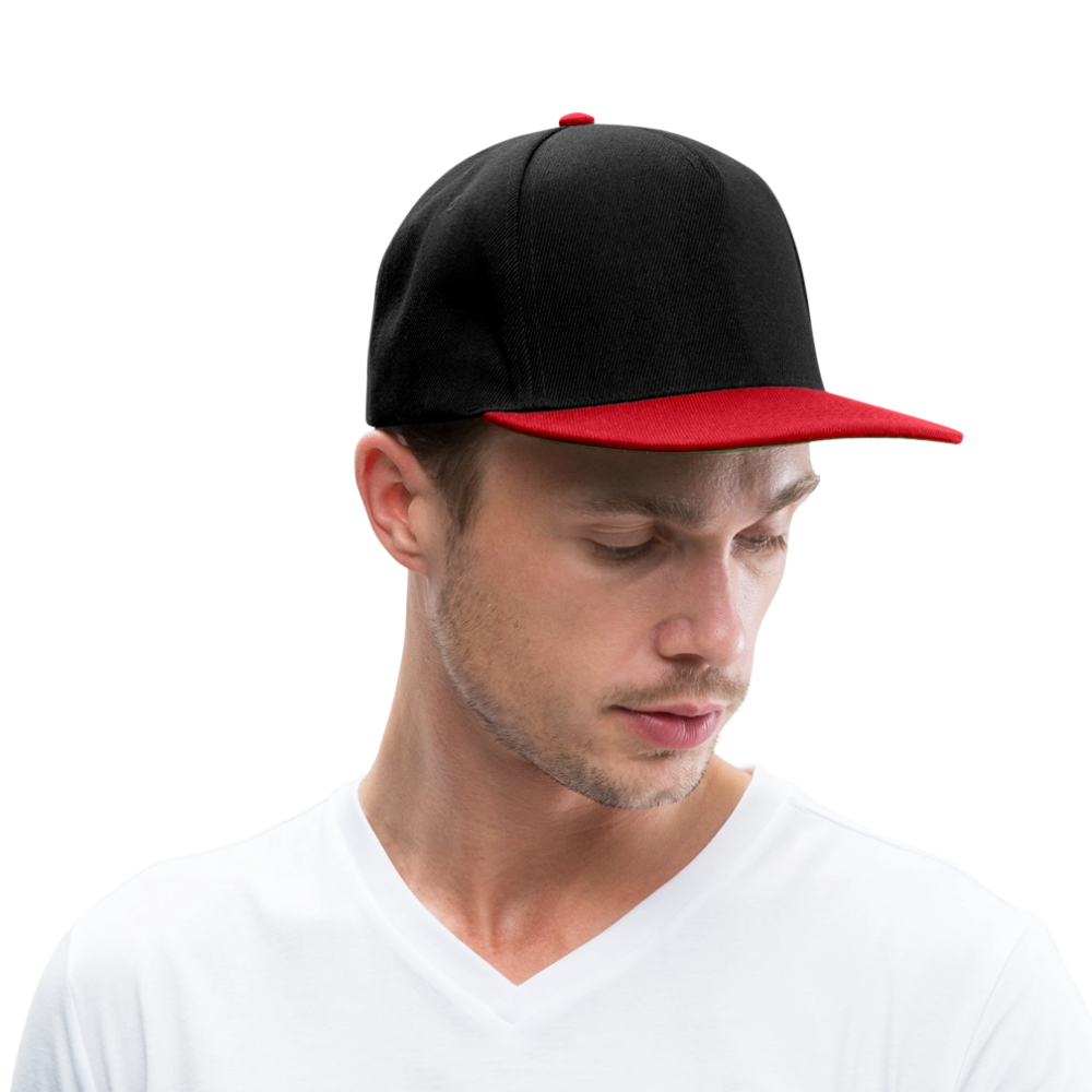 Snapback cap - zwart/rood