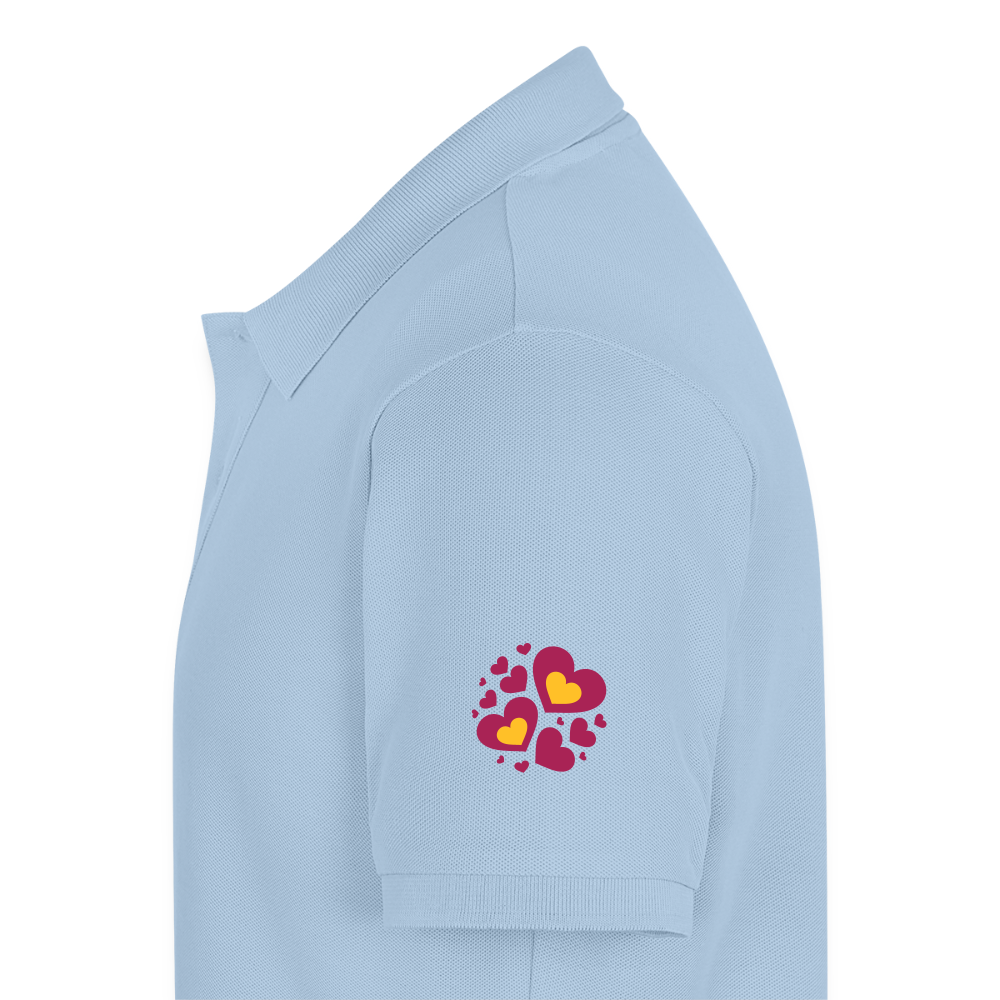 Mannen Premium Bio Poloshirt - lichtblauw