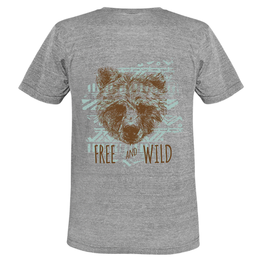 Unisex tri-blend T-shirt van Bella + Canvas - grijs gemêleerd
