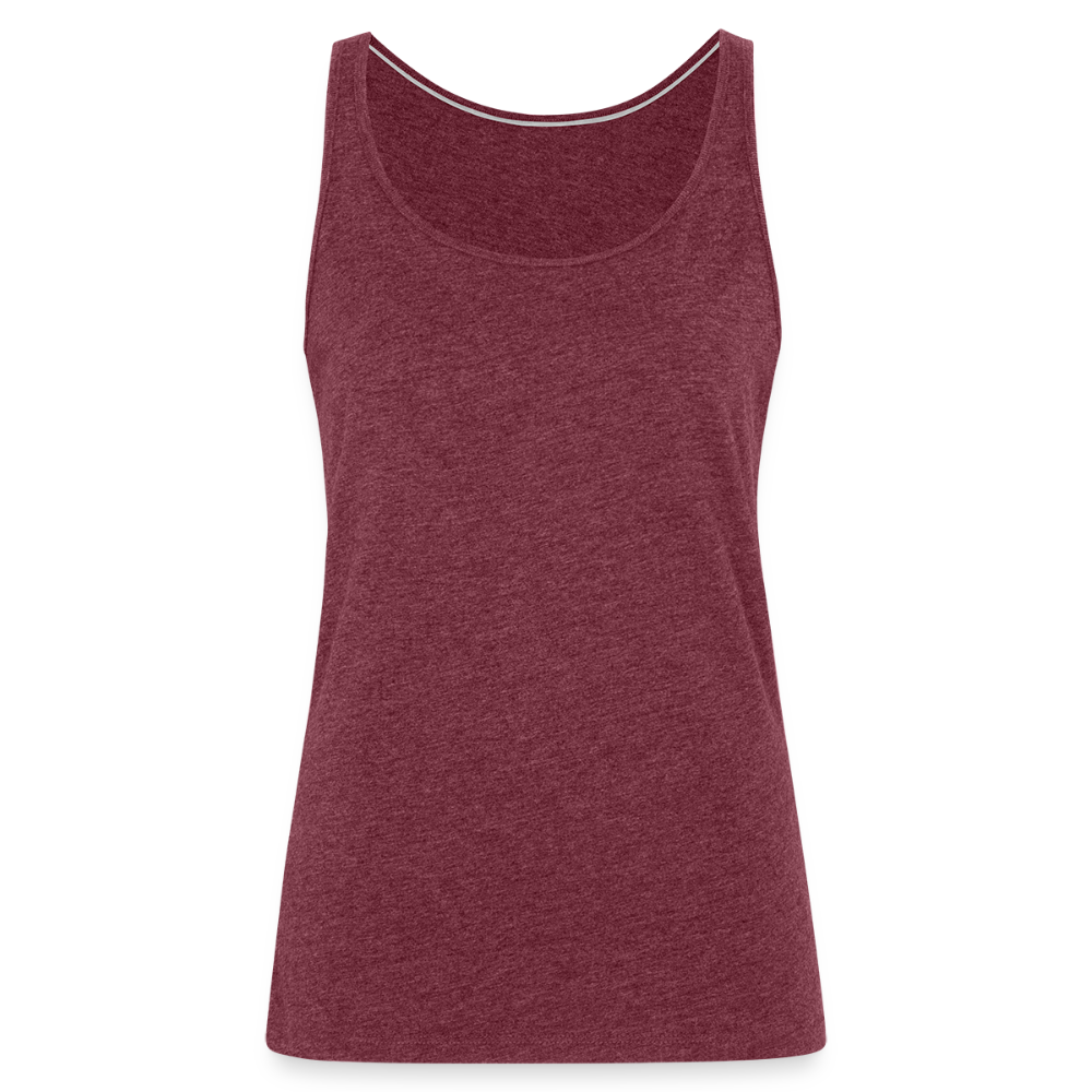 Vrouwen Premium tank top - bordeaux gemêleerd