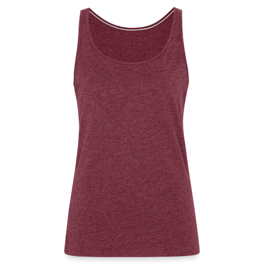 Vrouwen Premium tank top - bordeaux gemêleerd