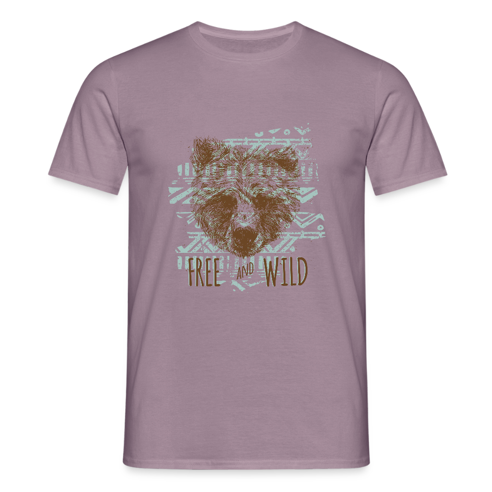 Mannen T-shirt - paarsgrijs 