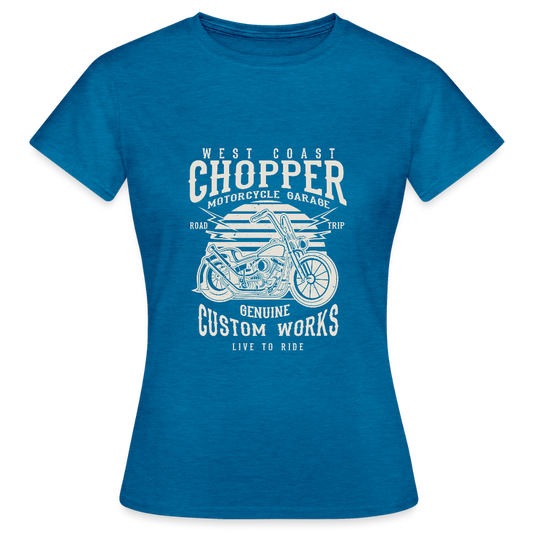 Vrouwen T-shirt - antieke blauwe saffier gemêleerd
