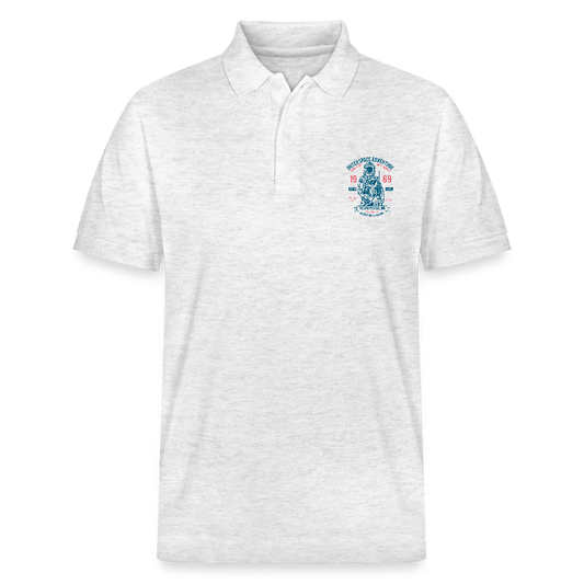 Stanley/Stella uniseks bio poloshirt PREPSTER - heather wit