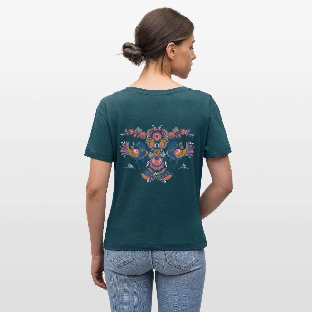Stanley/Stella Relaxed vrouwen bio-T-shirt met ronde hals SERENA - donker petrol