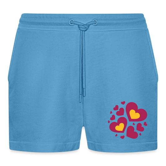 Organic relaxed cropped shorts made in EU -  Sol Blue