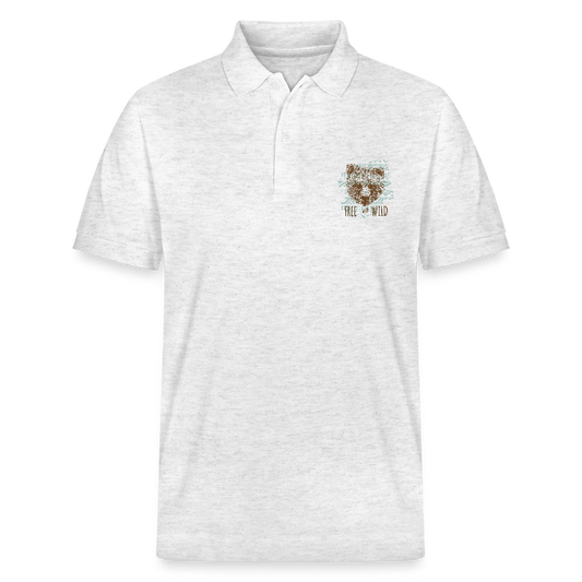 Stanley/Stella uniseks bio poloshirt PREPSTER - heather wit