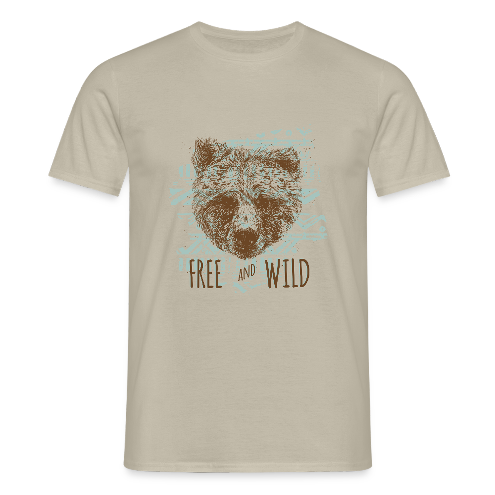 Mannen T-shirt - zandbeige