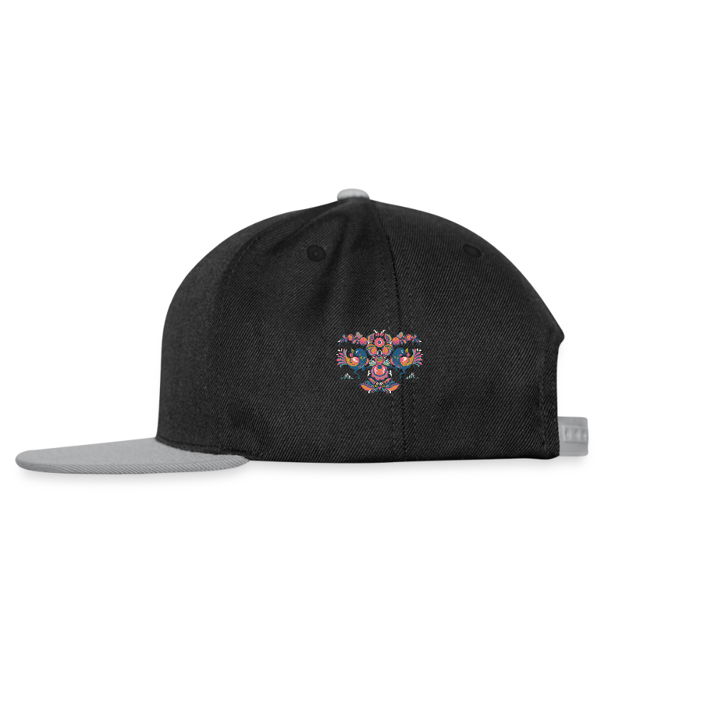 Snapback cap - zwart/grijs