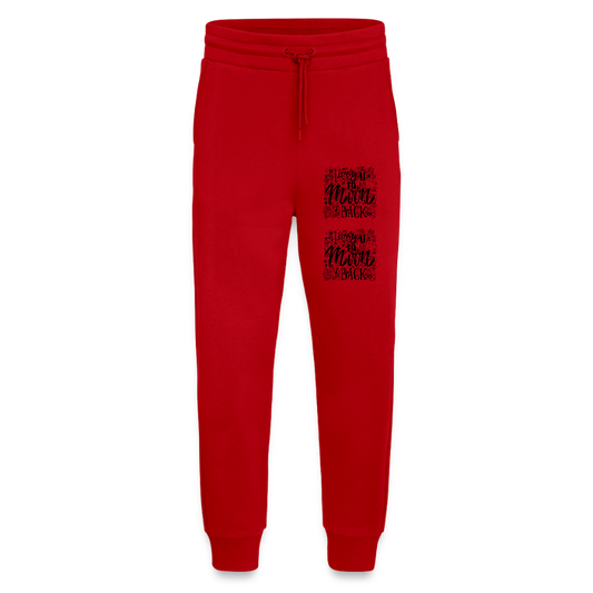 Organic relaxed joggingbroek made in EU - rood